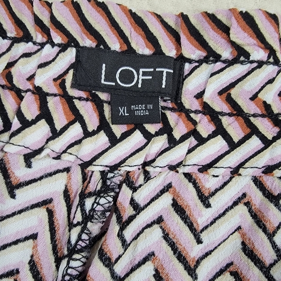LOFT Shorts Size XL Pink Black Drawstring Casual Summer Vacation - Picture 9 of 12